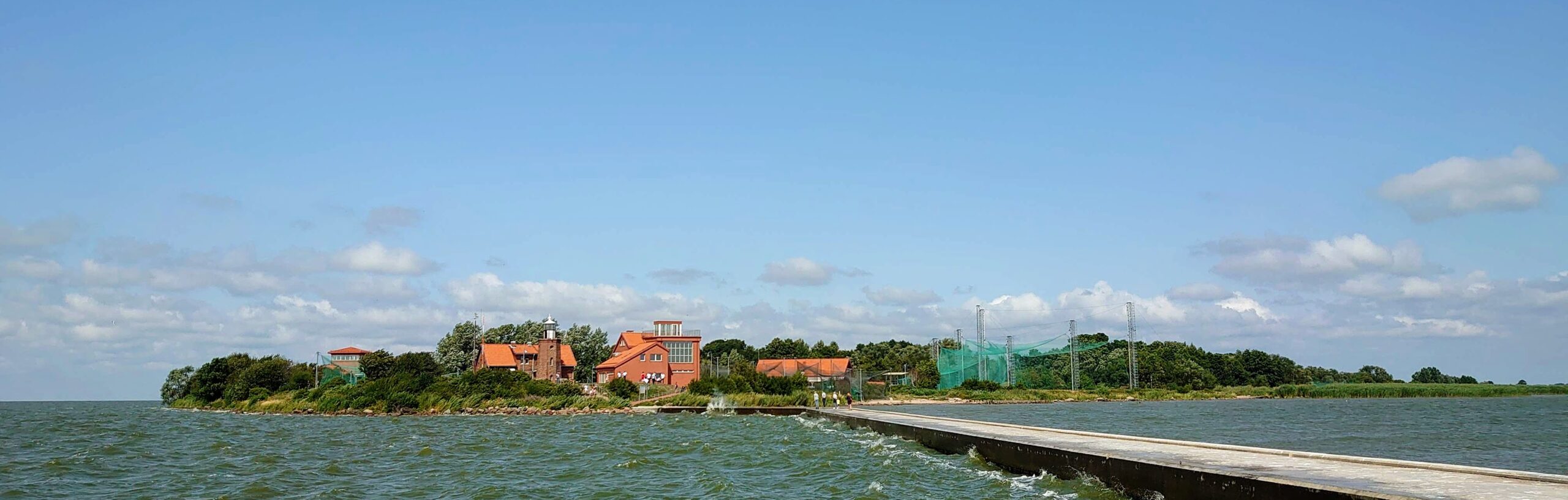 Ventės Ragas (Ventė Cape) Ornithological Station, with the lighthouse, which was built in 1863, in the foreground.